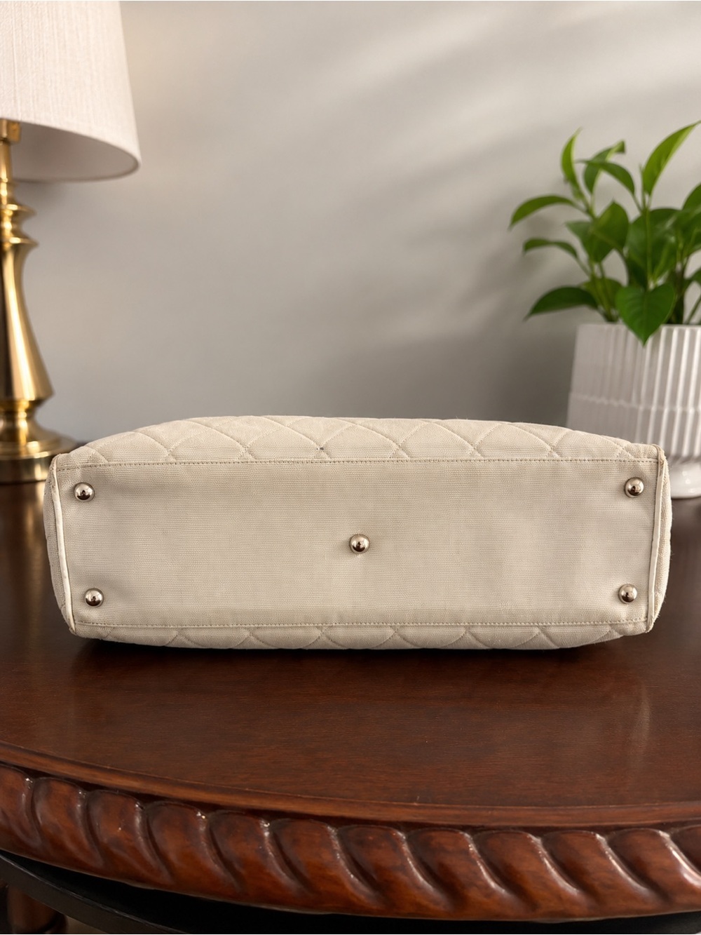 CHANEL Quilted Canvas Top-Handle Bowler Bag - Picture 2 of 5